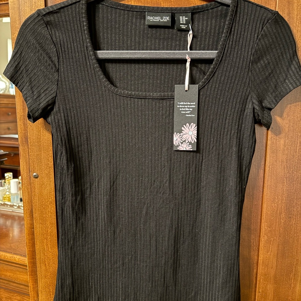 Rachel Zoe Black Short Sleeve Top